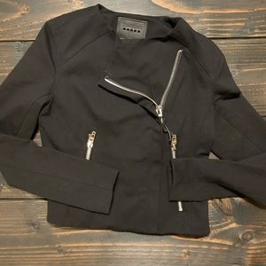 NWOT Blank NYC Collarless Ponte Moto Jacket